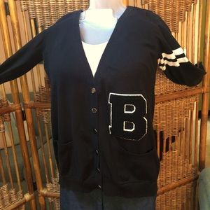 Black “Varsity” sweater. Letter B. Size 1X. Forever 21